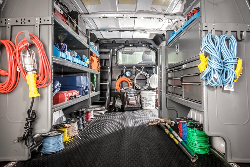 Transit Van Shelving, Cabinets, and Storage Organization