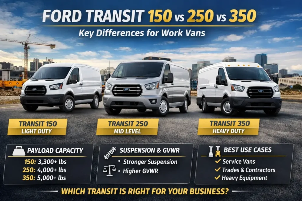 Difference Between Transit 150, 250, and 350