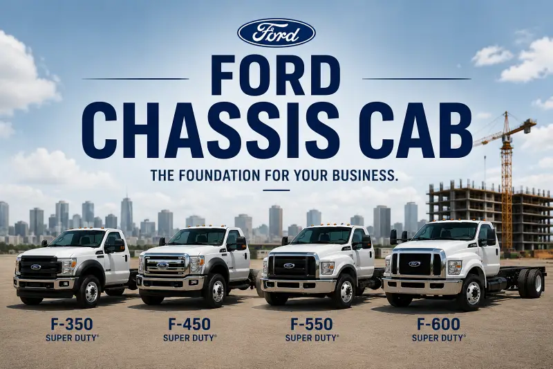 Ford F-350, F-450, F-550 and F-600 chassis cab commercial trucks